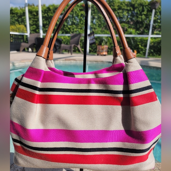 Kate Spade Stevie Oak Island Striped Womens Tote Bag - Picture 2 of 13